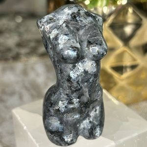 Larvikite Crystal Goddess Body Carving